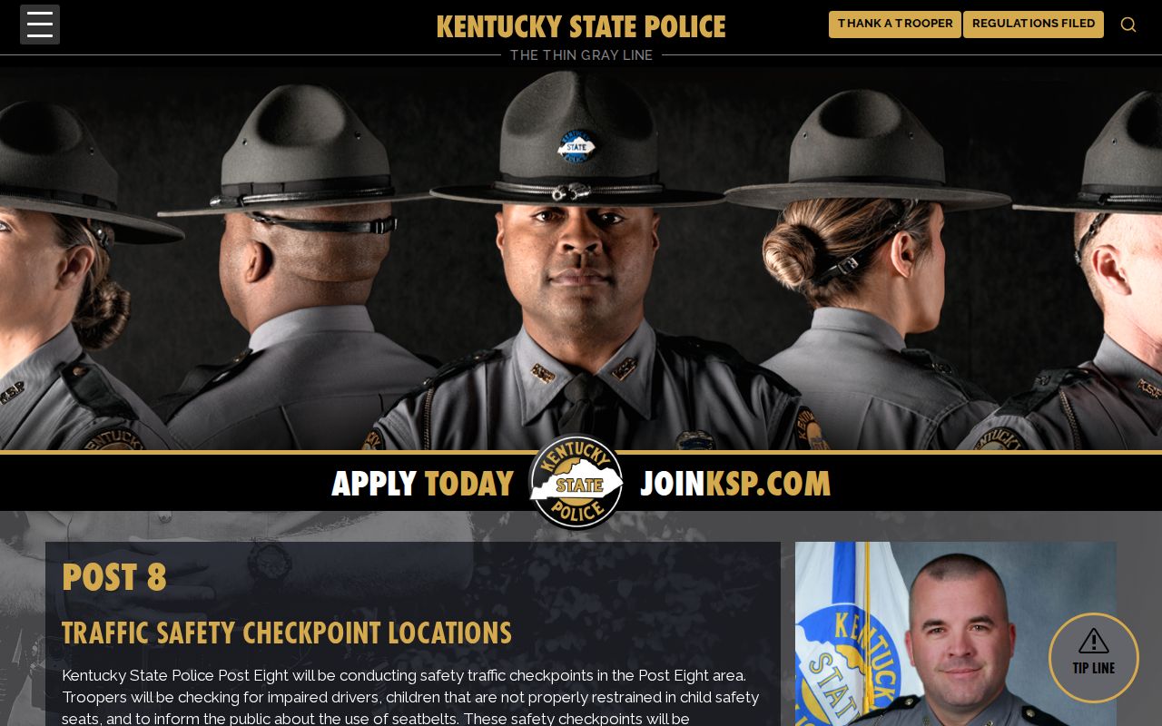 Kentucky State Police Mason County enforcement location page